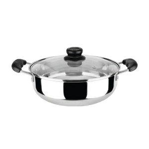 Poêle à frire profonde professionnelle en acier inoxydable triplé de 260 mm pour un prix de gros optimal - Product Image 1