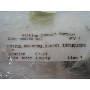 สวิตช์แรงดัน NEW Waltkins Johnson 088258-000 - อุปกรณ์และอะไหล่เซมิคอนดักเตอร์ระดับโลกที่เชื่อถือได้ - Product Image 1