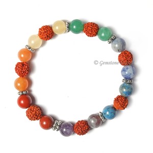 กำไลคริสตัลเจ็ดจักระพร้อมรูดราคชาขายส่ง - Product Image 1