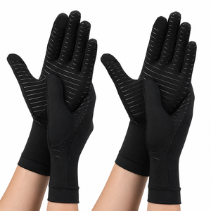 Black Full-Finger Multi Purpose <b>Gloves</b> with Anti-Slip Grip Breathable Stretch & <b>Touchscreen</b> Compatibility Other Sports <b>Gloves</b> - Product Image 1
