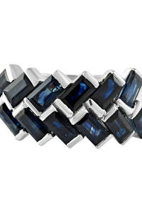 Anillo de Zafiro Azul en Plata de Ley 92.5 KLSR-10572 - Product Image 4