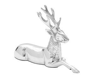 14.5x6.5x21.4cm Handmade Aluminium Deer Figurine Modern Design Eco-Friendly Durable <b>Christmas</b> Tabletop Decoration for Home - Product Image 4