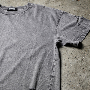 Camiseta 100% Algodón con Lavado Desgastado para Mujer, Camisetas de Manga Corta con Efecto Desgastado para Hombre, Camiseta Vintage Lavada y Desgastada para Mujer - Product Image 3