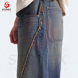 Jeans de Mezclilla para Hombre, Corte Ancho, Lavado Oscuro, Algodón Premium, Corte Regular, Ecológicos, Diseño Personalizado, Moda Urbana - Product Image 5