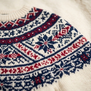 Pull ras du cou en coton jacquard Fair Isle pour homme, motif coloré nordique, respirant, chaud, tricot décontracté, OEM ODM, vente en gros, usine, logo personnalisé - Product Image 4