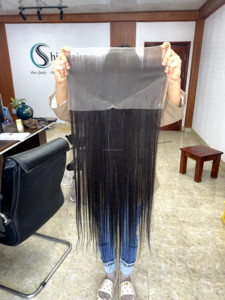 ผมมนุษย์แท้แบบขายส่ง 13x4 ฟรอนทัลโบนสเตรท 8-12 นิ้ว สีธรรมชาติ  ลูกไม้ฟรอนทัลแบบสั่งทำพิเศษ - Product Image 3