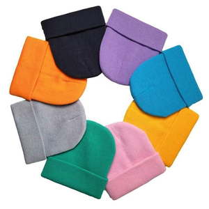 Gorro de Punto Acrílico Económico para Mujer, Gorros de Invierno para Mujer y Hombre, Gorro Unisex Suave y Cálido con Borde Plegado - Product Image 2