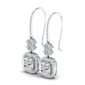 REYES New Design 925 <b>Sterling</b> <b>Silver</b> Moissanite <b>Huggie</b> Earrings 14K White Gold Rhodium Plated Anniversary Gift Fine Jewelry - Product Image 3