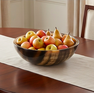 Cuenco de Cuerno Natural Hecho a Mano con Interior Pulido Negro, Decoración Moderna de Lujo para Mesa - Product Image 6