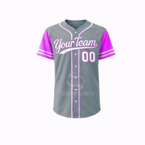 ชุดยูนิฟอร์มเบสบอลและซอฟต์บอลแขนสั้นสำหรับผู้ชาย ขายส่ง พร้อมสกรีนโลโก้ ชื่อทีม และหมายเลขตามสั่ง - Product Image 2