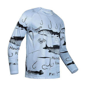 T-shirts de pêche personnalisés pour pêcheurs, vente en gros, fabricant OEM, fournisseur, tee-shirts en polyester, marque privée, production en vrac - Product Image 1