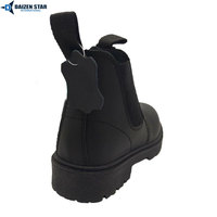 Bottes d'école DAIZEN STAR INTERNATIONAL - Bottes en cuir verni synthétique de haute qualité, à lacets/à fermeture auto-agrippante/Velcro, hauteur cheville/mi-mollet