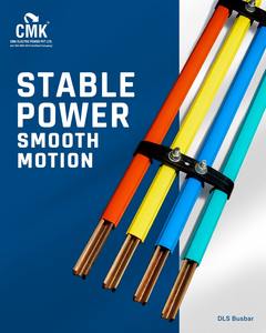 Barre de distribution CMK 500A/800A en aluminium avec bande en acier inoxydable pour grue, conducteur de 4,5 m, 240 V 50 Hz, piste d'alimentation haute température 85°C, fabriqué en Inde - Product Image 3