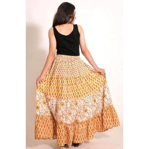 Vintage Style Cotton <b>Skirt</b> Handmade Indian Printed <b>Boho</b> Festival Long <b>Skirt</b> for Women - Product Image 6