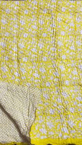 handblock printed hand stitch cottan <b>indian</b> rajasthani traditional <b>quilt</b> homedecor - Product Image 6