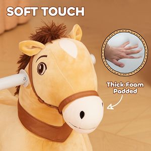 Cavallo Giocattolo Elettrico Marrone 6V con Musica per Bambini 18-36 Mesi, con Funzione di Arrampicata Interna in PU - Product Image 5