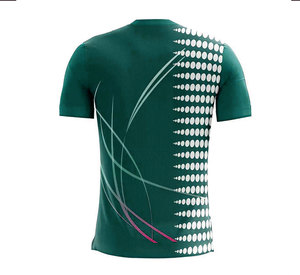 เสื้อแบดมินตันแขนสั้นผู้ชายคุณภาพสูง ระบายอากาศได้ดี พิมพ์ลายดิจิทัล ชุดกีฬา ดีไซน์หลากหลายสีสัน - Product Image 2