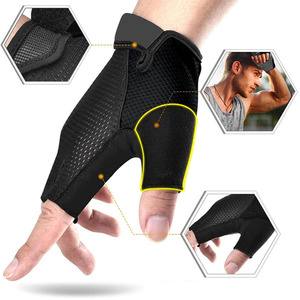 Guantes de Ciclismo de Neopreno Personalizados de Medio Dedo con Agarre de Silicona en la Palma, Cierre de Gancho y Bucle Impermeable para Ciclistas de Carretera y Montaña - Calidad Premium - Product Image 4