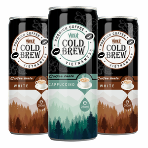 Café infusé à froid OEM/ODM 250ml-Usine VINUT du Vietnam, mélange Arabica et Robusta, sans OGM, sans produits laitiers, sans gluten, échantillon gratuit - Product Image 1