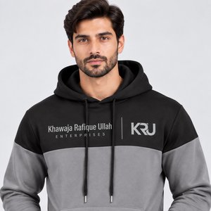 Ensemble survêtement à capuche pour homme Khawaja Rafique Ullah Enterprises, couleur contrastée, sweat-shirt et pantalon en coton pleine longueur, automne - Product Image 6