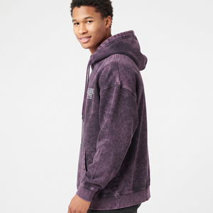 Sudadera con capucha extragrande para hombre con estampado personalizado, estilo acid wash, de algodón, con hombros caídos, informal, para invierno, estilo streetwear. - Product Image 4