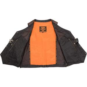 2025 Leather ML1391RT Men's Retro Brown Leather Vest 10 Pocket Side Lace <b>Vintage</b> Style <b>Waistcoat</b> - Product Image 5