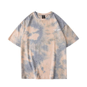 เสื้อยืดผ้าฟลีซคุณภาพสูง 100% คอตตอน ลายมัดย้อม สไตล์ลำลอง ทรงโอเวอร์ไซส์ แขนสั้น เสื้อสปริง คอกลม ทรงหลวม ใส่ได้ทั้งชายและหญิง - Product Image 4