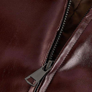 Best Quality Waterproof Breathable Leather <b>Jackets</b> New Stylish Casual Wear Solid Color Women <b>Sheep</b> <b>Skin</b> Leather <b>Jackets</b> For Sale - Product Image 6