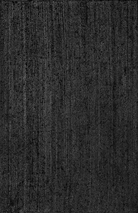 Tapis de salon rectangulaire moderne en jute tressée noire à poils ras, antidérapant, en matériau organique avec support en caoutchouc - Product Image 3