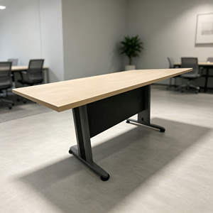 Rectangular Conference <b>Table</b> Modern <b>Office</b> Furniture Chipboard Melamine Top Metal Legs Stable Design for Commercial Use AY - Product Image 1