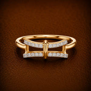 Round Brilliant Lab Grown Diamond DEF VVS <b>Dainty</b> Band <b>Rings</b> 14K Pure Gold Fine Jewelry Anniversary Gifts OEM Wholesale Factory - Product Image 1
