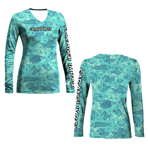 Technologie de refroidissement personnalisée, vêtements de sport actifs pour l'extérieur, fabrication directe, chemise de pêche à manches longues pour femmes, camouflage, anti-UV, jersey - Product Image 6