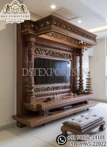 Luxury Hand Carved LED TV Display Stands Designer TV Show Case Furniture for Living Area Vintage White Modern Crafted TV Cabinet - Product Image 5