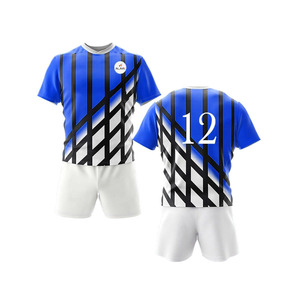 High Quality Quick Dry Eco-Friendly Printed Breathable 100% Polyester Rugby Uniform for Adult Men with Custom Logo and Colors - Product Image 2