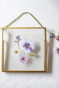 Cadre photo flottant géométrique en métal, support mural pour plantes séchées, présentoir en verre, décoration intérieure, vente en gros, cadre en verre artistique personnalisé - Product Image 3