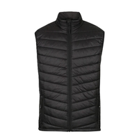 Gilet matelassé à col montant pour homme, coupe-vent, fermeture éclair, décontracté, hiver, couleur unie, rembourrage polyester, personnalisable