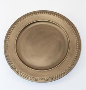 Platos de Servicio Decorativos para Mesa, Plato de Metal con Borde de Perlas, para Uso en Hoteles, Cocina y Catering, 100 Piezas, Ecológicos - Product Image 1
