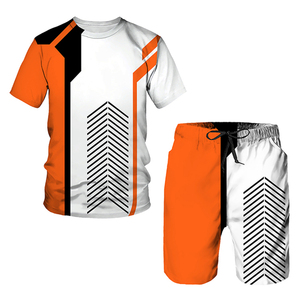 Conjunto de Verano de 15 Colores en Oferta, Camiseta Gráfica para Hombre, Conjunto de Dos Piezas, Ropa con Logotipo Personalizado, 100% Algodón, Estampado Informal para Hombre, OEM - Product Image 4