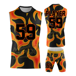Ensemble d'uniformes de football américain personnalisés 7v7 respirants grande taille à bas prix, imprimés par transfert thermique, avec sac à dos 100 % polyester - Product Image 3