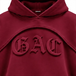 <b>Burgundy</b> Unisex Oversized <b>Hoodie</b> Custom Pullover Sweatshirt Streetwear Clothing for <b>Men</b> and Women Casual Daily Wear Apparel - Product Image 3