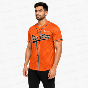 เสื้อเบสบอลแบบยูนิเซ็กซ์ พรีเมียม สำหรับวันแข่งขัน เนื้อผ้าโพลีเอสเตอร์น้ำหนักเบา ระบายอากาศได้ดี แห้งเร็ว เป็นมิตรต่อสิ่งแวดล้อม คอวี แขนสั้น - Product Image 2