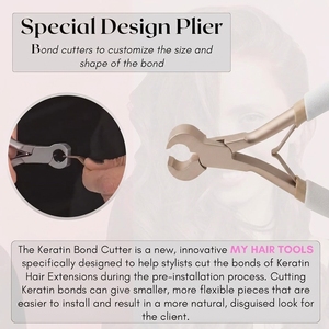 Cortador de Extensiones de Cabello de Acero Inoxidable, Alicates de Corte de Precisión, Removedor de Queratina para Extensiones Fusion y I-Tip - Product Image 5