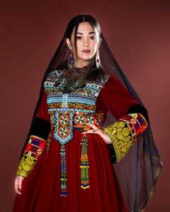 Women's Traditional Embroidered Cotton Maxi <b>Dress</b> Custom Color High Quality Export Afghani Casual <b>Dresses</b> - Product Image 3