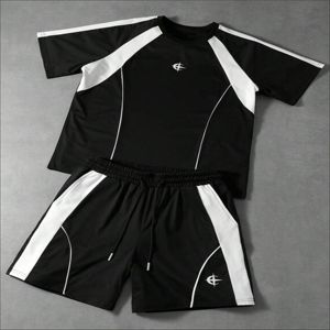 Ensembles courts personnalisés pour hommes en gros – T-shirt et short assortis, tenue respirante pour l'été, OEM Polyester/Coton Numérique - Product Image 2