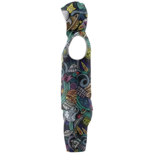 Gilet sans manches à capuche personnalisé avec short assorti, motif de dessin animé imprimé intégral, séchage rapide, ajusté, en polyester, unisexe, pour adulte, vêtements de sport - Product Image 2