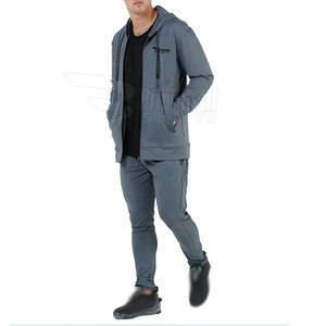 เสื้อฮู้ดฝึกซ้อมผ้าฝ้ายผสมสีพื้นไซส์ใหญ่ ออกแบบเองได้ คุณภาพสูง สำหรับผู้ชาย - Product Image 2