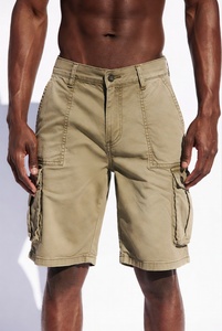 Relaxed Fit Cargo Shorts for Men with Zipper Pockets Cotton Blend Casual Wear for Daily Use and Travel - Product Image 1