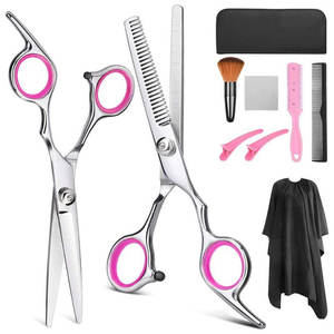 Tijeras de Entresacar Profesionales de Acero Inoxidable para Salón y Barbería, Juego para Diestros con Punta de Cuchilla Ancha, Logotipo Personalizable, 28 Dientes - Product Image 1