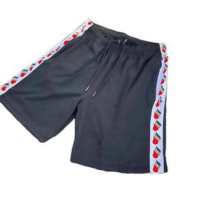 <b>Men's</b> High Quality Custom Made Cotton <b>Sweat</b> <b>Shorts</b> Eco-Friendly Side Printed Stripes Loose Drawstring Street Wear Custom Logo - Product Image 3