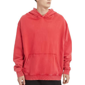 Sweat-shirt à capuche oversize délavé personnalisable en coton doux – Vêtement urbain pour le branding - Product Image 2